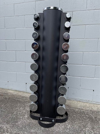 NZ POWER CHROME DUMBBELL SET WITH STAND